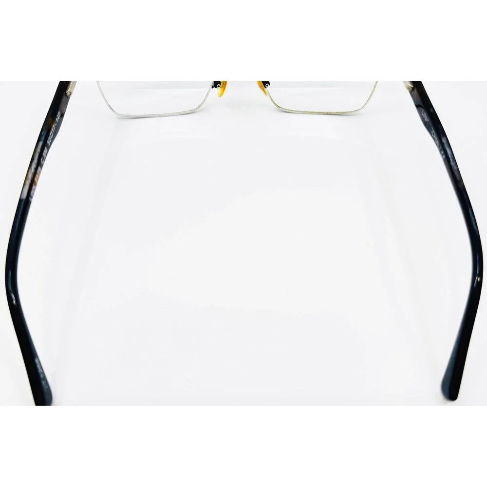 Link Occhiali Eyeglasses Men Black Brown Semi-Rimless 7178 C.8M 53-17-140